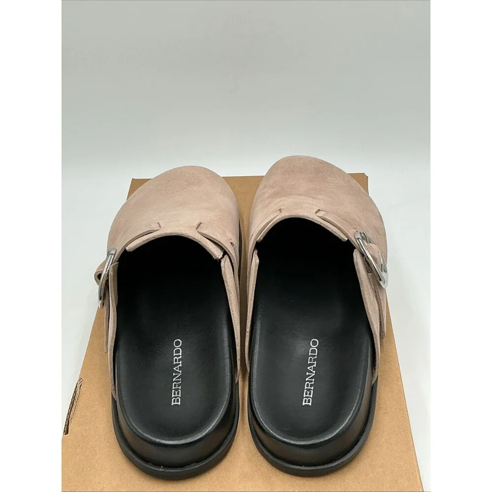 Bernardo Easton Clogs Women's US 9 Brown Suede Slip On Casual Shoes Eby4497